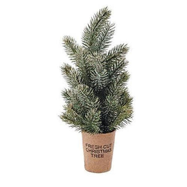 Lg Frosted Tree w Paper Cup 3 Asstd - The Fox Decor